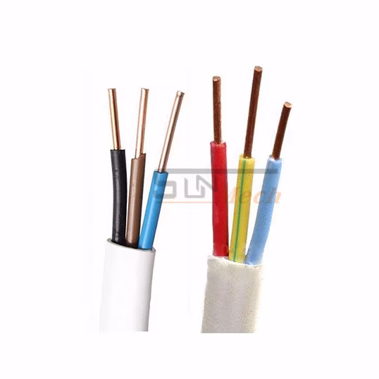 Fio de cabo elétrico Cabo de construção Casa Fio Alumínio Sólido Plano Único Plano Twin Cabo de alimentação de cobre desencapado Cabo flexível Fio elétrico isolado em PVC